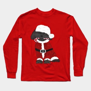 Christmas Labradoodle Santa Claus Long Sleeve T-Shirt